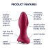 Satisfyer Rotator Plug 2 - oplaadbare, parelvibrator (fusie)