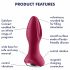 Satisfyer Rotator Plug 2 - oplaadbare, parelvibrator (fusie)