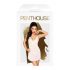 Penthouse Casual Verleiding - kanten nachtjurk en string (wit) - L/XL