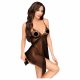 Zolderkamer Zoet Beest - rozen babydoll en string (zwart) - M/L