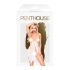 Penthouse Zoet Beest - rozen babydoll en string (wit)