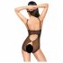 Penthouse Aangespoord - open kanten body (zwart) - L/XL