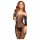 Penthouse Droom Diva - zigzag carmen overall (zwart) - XL