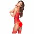 Penthouse Hot Nightfall - zigzag, open mesh set (rood)