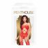 Penthouse Hot Nightfall - zigzag, open mesh set (rood)