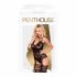 Penthouse Hottie - kanten, bandjes, net set (zwart)