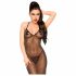 Penthouse Love on Fire - Sparkling Sheer Bodysuit with Thong (Black)  - M/L