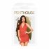 Penthouse Earth-shaker - halter jurk en string (rood) - M/L