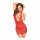 Penthouse Heart Robe - diep decolleté jurk en string (rood)