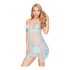 Penthouse Naughty Pop - kanten jurk en string (blauw)