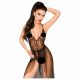 Penthouse Beste Voorbereidingskant Body met Tule Sjaal (zwart) - M/L