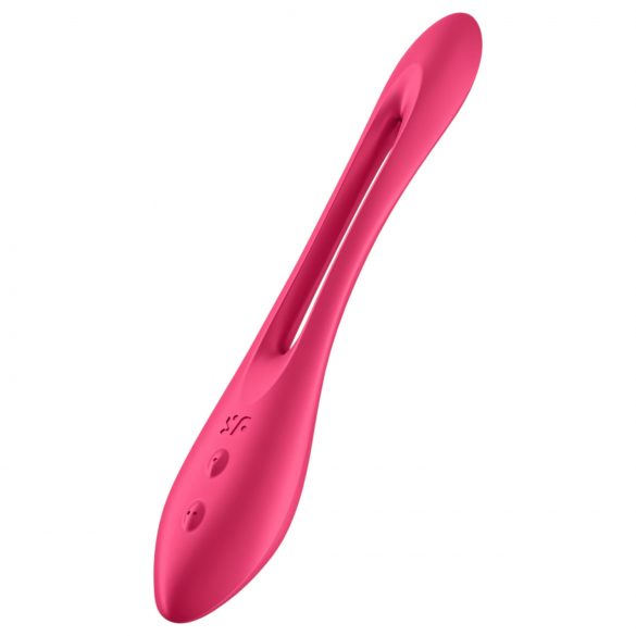 Satisfyer Elastic Joy - oplaadbare, flexibele paarvibrator (rood)