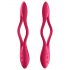 Satisfyer Elastic Joy - oplaadbare, flexibele paarvibrator (rood)