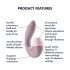 Satisfyer Supernova - oplaadbare, luchtdruk 2in1 vibrator (roze)