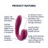 Satisfyer Sunray - oplaadbare luchtdruk 2in1 vibrator (rood)