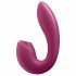 Satisfyer Sunray - oplaadbare luchtdruk 2in1 vibrator (rood)