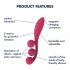 Satisfyer Tri Ball 1 - oplaadbare multifunctionele vibrator (rood)