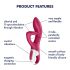 Satisfyer Embrace Me - oplaadbare, clitoris vibrator (rood)