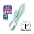 Satisfyer Air Pump Konijn 5 - slimme opblaasbare vibrator (mint)