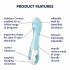 Satisfyer Air Pump Vibrator 5 - slimme pompende vibrator (blauw)