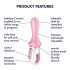 Satisfyer Air Pump Booty 5 - Smart Inflatable Anal Vibrator (Pink) 