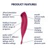 Satisfyer Twirling Pro - slimme 2in1 clitoris vibrator (rood)