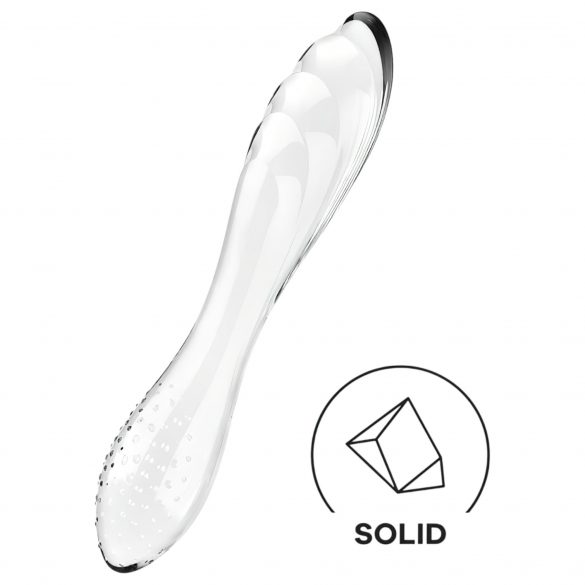 Satisfyer Dazzling Crystal 1 - 2 puntige glazen dildo (doorzichtig)