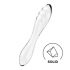 Satisfyer Dazzling Crystal 1 - 2 puntige glazen dildo (doorzichtig)