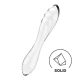 Satisfyer Dazzling Crystal 1 - 2 puntige glazen dildo (doorzichtig)