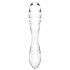 Satisfyer Dazzling Crystal 1 - 2 puntige glazen dildo (doorzichtig)