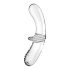 Satisfyer Double Crystal - Dubbelzijdige glazen dildo (transparant)