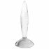 Satisfyer Sparkling Crystal - geribbelde glazen dildo (doorzichtig)