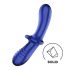 Satisfyer Double Crystal - 2-in-1 glazen dildo (blauw)