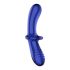 Satisfyer Double Crystal - 2-in-1 glazen dildo (blauw)