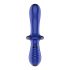 Satisfyer Double Crystal - 2-in-1 glazen dildo (blauw)