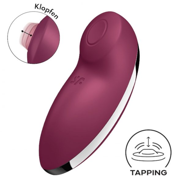 Satisfyer Tap & Climax 2 - Stimulateur et Vibromasseur 2-en-1 (Rouge)