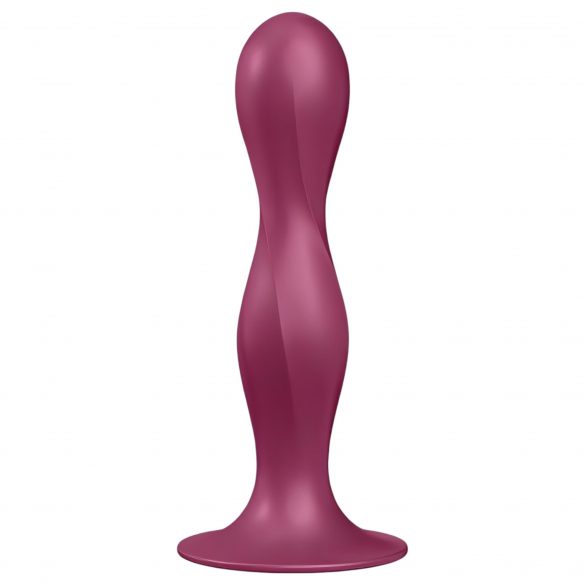 Satisfyer Dubbele Bal-R - zuigvoet dildo (rood)