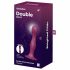 Satisfyer Dubbele Bal-R - zuigvoet dildo (rood)