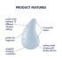 Satisfyer Dew Drop - oplaadbaar, waterdicht clitoris vibrator (blauw)