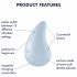 Satisfyer Dew Drop - oplaadbaar, waterdicht clitoris vibrator (blauw)