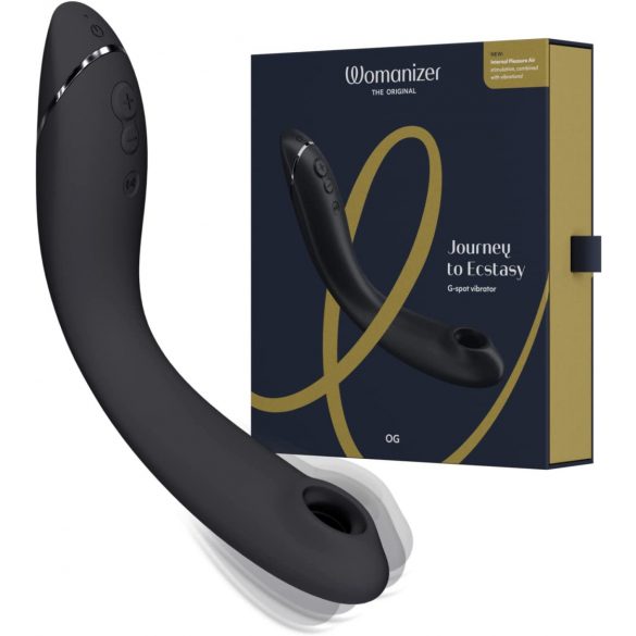 Womanizer OG - herlaadbare luchtgolf 2in1 vibrator (zwart)