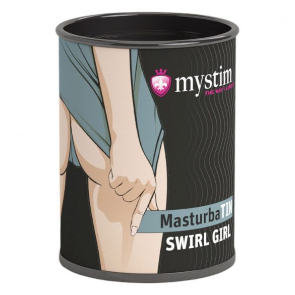 Mystim MasturbaTIN Swirl Girl - golvende masturbator (wit)