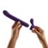 Magische Stick - vibrator met verwisselbare clitorisarm (paars)