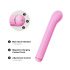 Magic Stick - vibrator met verwisselbare clitorisstimulator (roze)