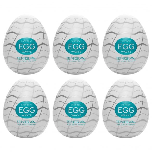 TENGA Egg Wavy II - masturbatie-ei (6 stuks)