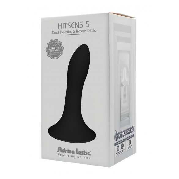 Hitsens 5 - verstelbare, zuignap anale dildo (zwart)