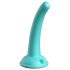 Dillio Nieuwsgierig Vijf - siliconen dildo met zuignap (15cm) - turkoois