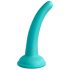 Dillio Nieuwsgierig Vijf - siliconen dildo met zuignap (15cm) - turkoois