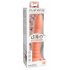 Dillio Wild Thing - zuignap geribbeld dildo (19cm) - oranje