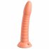 Dillio Wild Thing - zuignap geribbeld dildo (19cm) - oranje